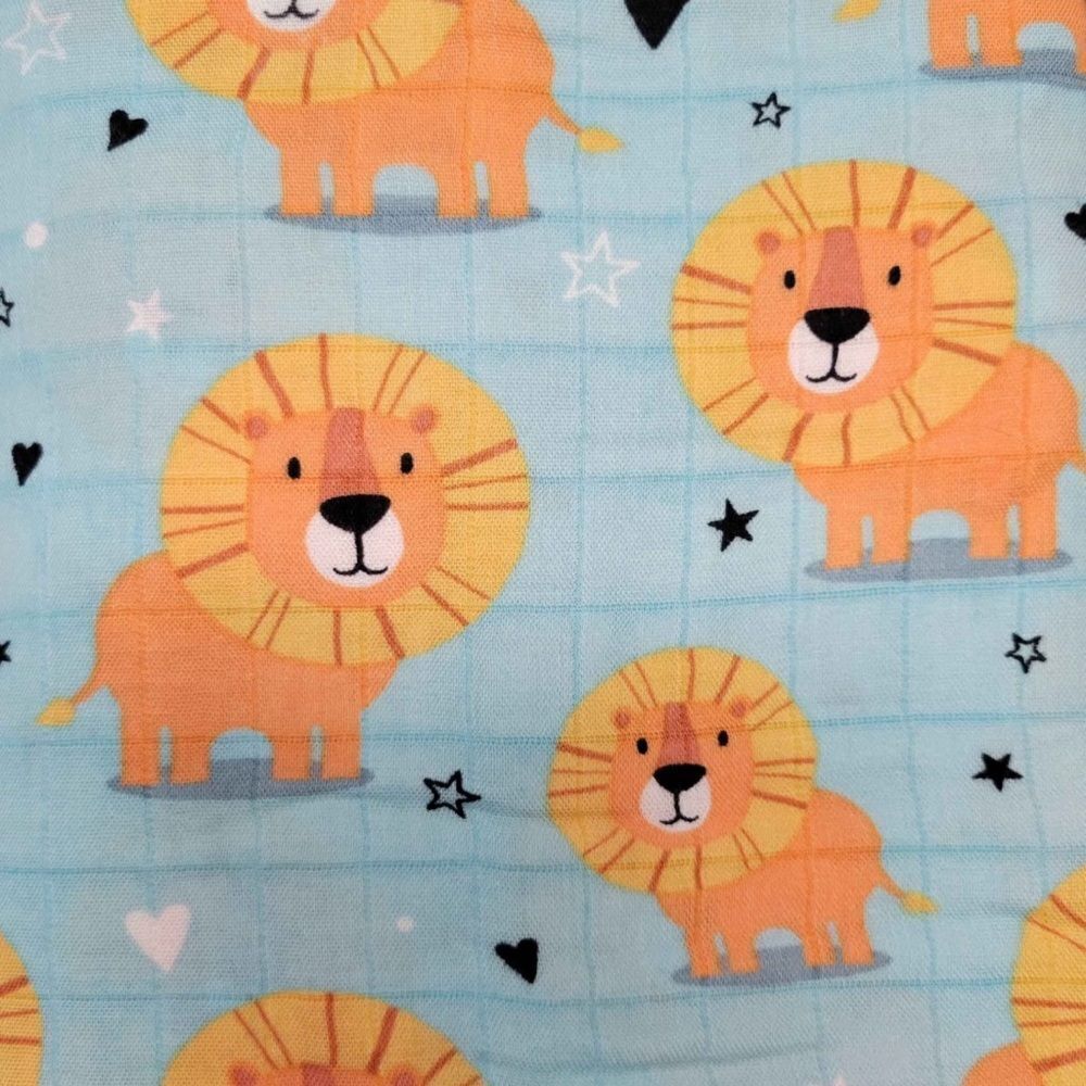 New Lions Bamboo Muslin Baby Swaddle Blanket